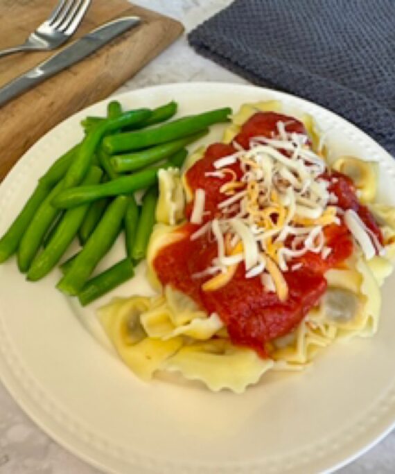 14 Tortellini Pasta & Veg.