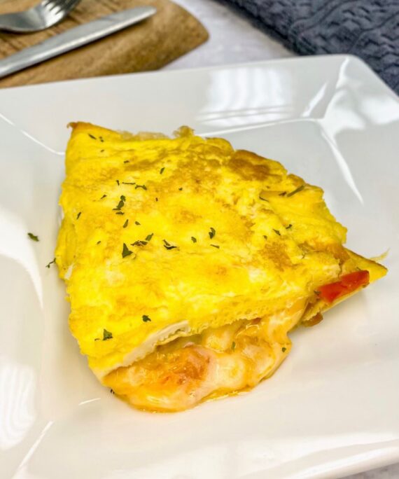 37 Vegetarian Cheesy Omelette & Brown Beans