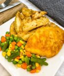 27 Fish & Chips, Peas & Veg.