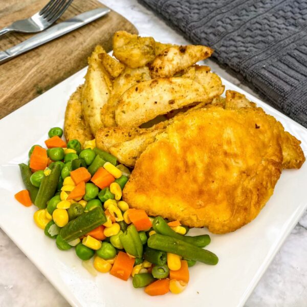 27 Fish & Chips, Peas & Veg.